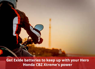Get Exide batteries to keep up with your Hero Hond