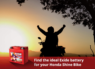Find the ideal Exide battery for your Honda Shine 