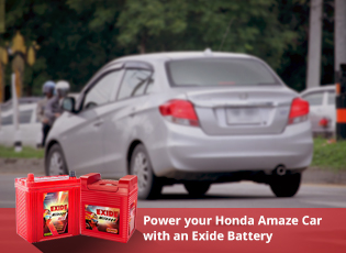Power your Honda Amaze Car with an Exide Battery