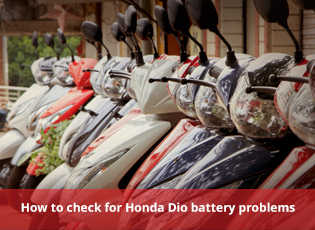 How to check for Honda Dio battery problems
