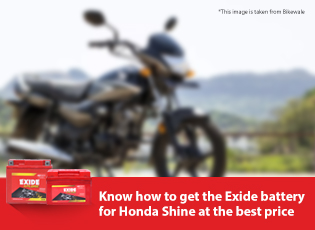 Know how to get the Exide battery for Honda Shine 
